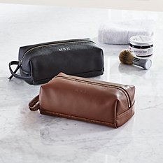 Executive Leather Toiletry Bag